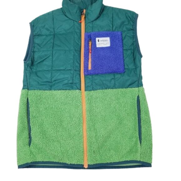Cotopaxi Men's Green Blue Trico Hybrid Insulated Fleece Puffer Vest Size XS - Picture 1 of 11